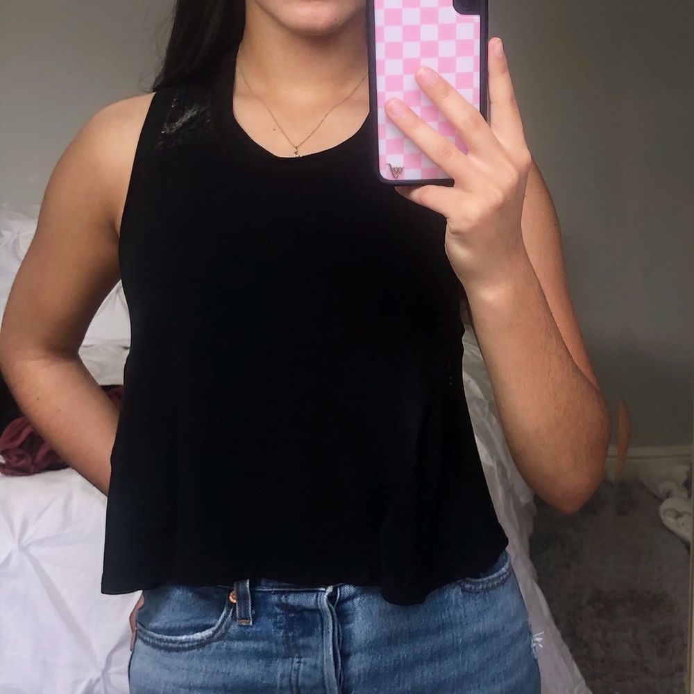 black with leather detail going out top